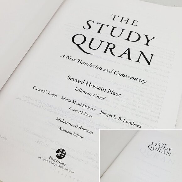 Study Quran Book New Translation Commentary Nasr Hardcover First Edition 2015 - Picture 5 of 11